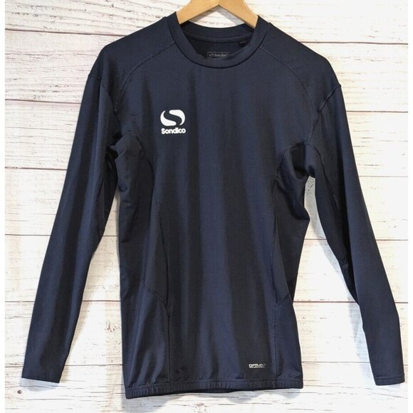 Sondico Optivent Cycling Men Jersey Black Long Sleeve Mesh Insert Stretch Size L - Picture 1 of 14